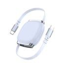 Schnelllade-Zieh-Kabel 2x USB-C 100 W Länge 100 cm kompaktes Mechanismus zum Laden von Geräten und Energieübertragung 1