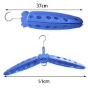 Schnelltrocknender, faltbarer Neopren-Kleiderbügel 51 cm Robuster Belüftungsbügel mit Knopf zur einfachen Befestigung Faltbares Design 37 cm 2