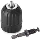 Schnellwechselbohrfutter ohne Schlüssel mit Spannbereich von 0,8 bis 10 mm und Sechskantschaft 1/4" mit 3/8" 24UNF Gewinde schwarz für Bohrmaschinen 4