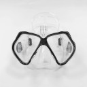 Schnorchelbrille mit Halterung für Sportkameras 16,6 x 9,3 cm Tauchermaske mit Silikonabdichtung gehärtetes Glas Antibeschlag-Beschichtung 1