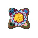 Schnüffelmatte für Hunde 48 x 48 cm Fleece Matte für Leckerlis zum langsamen Füttern und interaktives Schnüffeltraining 7