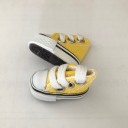 Schnürschuhe für Puppen Kleine textile Turnschuhe im Stil klassischer Stoffschuhe Größe 3,5 x 2 cm Zubehör für die Puppengarderobe 8