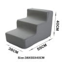 Schody pre domácich miláčikov 3 stupne 38x55x40 cm textilný poťah schody k posteli a pohovke pre psov a mačky 6