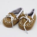 Schoenen met veters voor een pop van 43 cm Mokasines met witte stiksels Oefening in het strikken van veters voor kinderen PU-leer en stof 1