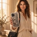 Schokbestendig doorzichtig hoesje voor iPhone 17 Air Vintage lelie-motief met de tekst Forever young rand Bescherming van de telefoon 3