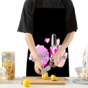 Schort volwassene 50x75 cm Zonder mouwen Nekbindend Nagelmotief Creatieve bescherming Keuken Koken Cosmetica Schilderen Nagellak 2