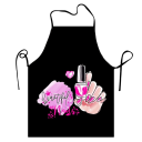 Schort volwassene 50x75 cm Zonder mouwen Nekbindend Nagelmotief Creatieve bescherming Keuken Koken Cosmetica Schilderen Nagellak 4