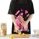 Schort voor volwassenen 50x75 cm Design nagels Cosmetica Schilderen Koken Kledingbescherming Keukenschort met strik achter de nek 2