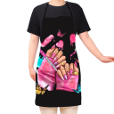 Schort voor volwassenen 50x75 cm Design nagels Cosmetica Schilderen Koken Kledingbescherming Keukenschort met strik achter de nek 3