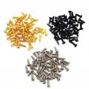 Schrauben 3 x 12 mm zur Montage von Gitarrendecks 50 Stück Metallmontageschrauben für Pickguard und Abdeckungen Elektrische und akustische 1