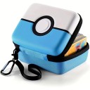 Schützendes Hardcase für Sammelkarten mit Pokéball-Motiv, Fassungsvermögen über 400 Karten, Reißverschluss, Schlaufe und Karabiner 6