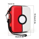 Schützendes Hardcase für Sammelkarten mit Pokéball-Motiv, Fassungsvermögen über 400 Karten, Reißverschluss, Schlaufe und Karabiner 2