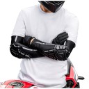 Schützer für Ellenbogen für Motorrad und MTB mit geformtem Schutzschild in elastischem Sleeve über Unterarm und Arm in Schwarz für Motorradfahrer 6