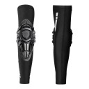 Schützer für Ellenbogen für Motorrad und MTB mit geformtem Schutzschild in elastischem Sleeve über Unterarm und Arm in Schwarz für Motorradfahrer 10