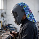 Schutzhaube für Schweißhelm Kopf- und Nackenschutz Maße 47 x 46,5 cm Universell für die meisten Helme Motiv der Unterwasserwelt Zum Schweißen 2