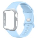 Schutzhülle aus PC + Silikonarmband für Apple Watch 38 mm Super Schutzset mit fester Hülle und weichem Armband kompatibel mit mehreren Modellen 4