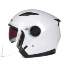 Schutzmotorradhelm mit doppeltem Visier Offen mit klappbarem Sonnenvisier Robuste ABS-Schale Unisex für Motorrad, Roller und Moped 7