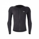 Schutzshirt für Motorräder mit langen Ärmeln und Reißverschluss Set mit herausnehmbaren geformten Protektoren Polyester und Baumwolle Schwarze 9