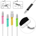 Schutzspiralen für Kabel aus weichem Silikon, Set mit 10 Stück, schützen Ladegeräte und Kopfhörer 5