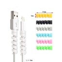 Schutzspiralen für Kabel aus weichem Silikon, Set mit 10 Stück, schützen Ladegeräte und Kopfhörer 7