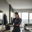 Schutztrikot für Motorräder mit langen Ärmeln Herausnehmbarer Rückenschutz und geformte Protektoren Polyester und Baumwolle Schwarz-Grau 9