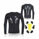 Schutztrikot für Motorräder mit langen Ärmeln Herausnehmbarer Rückenschutz und geformte Protektoren Polyester und Nylon Schwarz Schützende 1