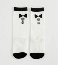 Schwarz-weiße Mädchensocken 9