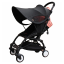 Schwarze atmungsaktive Sonnenblende für den Kinderwagen Universelle Schutzhülle gegen Sonne und UV-Strahlung Sommer-Sonnenschutz für Babys 3