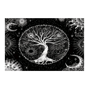 Schwarze böhmische Wandteppich Baum des Lebens Sonne Mond Stoff Wanddekoration Wohnaccessoire Hintergrund für die Wand Waschmaschinengeeignet 1
