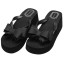 Schwarze Damen-Flip-Flops auf der Plattform 2