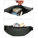 Schwarze Gürteltasche für Sport und Laufen, 33 x 12 cm, wasserdichte Unisex-Lauftasche, leichte Hüfttasche, atmungsaktive Tasche für Handy und Schlüssel, Gürtel mit Reißverschluss 4