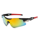 Schwarze Sportbrille zum Radfahren und Autofahren, 7,1 x 4,1 cm, winddichte Schutzbrille, angenehm zu tragen, für Damen und Herren geeignet 5