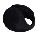 Schwarze wärmende Ohrenwärmer für Frauen und Männer für den Winter Weicher Plüschoberfläche Flauschige Innenseite Faltbare Form Einfaches Design 1
