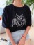 Schwarzes Damen-T-Shirt mit Fledermaus 2