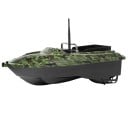 Schwarzes GPS-Futterboot mit einer Reichweite von 500 m und einer Tragfähigkeit von 1,5 kg, mit Tempomat, Rückkehrfunktion und nächtlichen 7