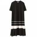 Schwarzes Midikleid für Damen 1