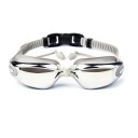 Schwimmbrille mit Ohrstöpseln 100% UV-Schutz Wasserdichte Schutzbrille für das Schwimmen im Pool, Meer und offenen Gewässern 1