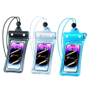 Schwimmende transparente wasserdichte Handyhülle bis 7,5" PVC Unterwasser- und Schwimmbeutel Rutschfester wasserdichter Schutz mit Schnur Full HD 6