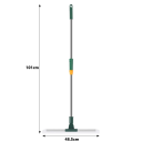 Ściągacz do podłogi z regulowaną długością 101 x 48,5 cm 180° obrotowa głowica Ściągacz podłogowy z teleskopowym uchwytem do sprzątania łazienki 2