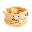 Sciarpa circolare per bambini 30 x 22 cm in cotone gialla con motivo di coniglio Accessorio morbido e comodo per ragazzi e ragazze Sciarpa calda 1