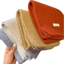 Sciarpa da donna 20 x 160 cm in lana e cashmere monocromatica Accessorio moda caldo e morbido Sciarpa invernale elegante per uso quotidiano Lavorazione di qualità confortevole 5