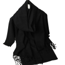 Sciarpa da donna 33x180 cm Sciarpa morbida monocolore con frange Accessorio leggero e caldo in poliestere Sciarpa elegante 4