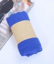 Sciarpa da donna in cotone 180 x 55 cm Tessuto leggero monocolore con struttura leggermente stropicciata Da indossare attorno al collo 3