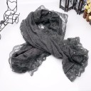 Sciarpa da donna in cotone con pizzo 3