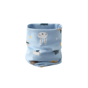 Sciarpa di cotone per bambini 46 x 21 cm Collo blu con animali Accessorio morbido e caldo per ragazzi Sciarpa invernale comoda in morbido cotone con motivo carino 1