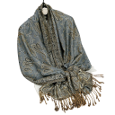 Sciarpa hijab in cashmere con frange e motivo orientale 70x180 cm in poliestere per uso quotidiano 10