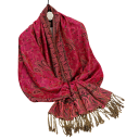 Sciarpa hijab in cashmere con frange e motivo orientale 70x180 cm in poliestere per uso quotidiano 6