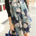 Sciarpa in cotone da donna con fiori J1660 6