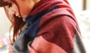 Sciarpa invernale a scacchi da donna J804 5