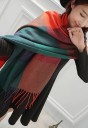 Sciarpa invernale a scacchi da donna J804 12